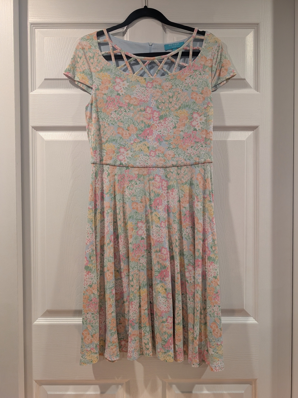 Fever London Pastel Floral Fit-and-Flare Dress